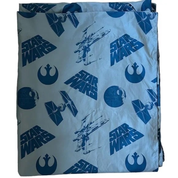 Star Wars Full Size 4 Piece Sheet Set Blue Jay Franco X-wing Tie Fighter - Picture 2 of 5